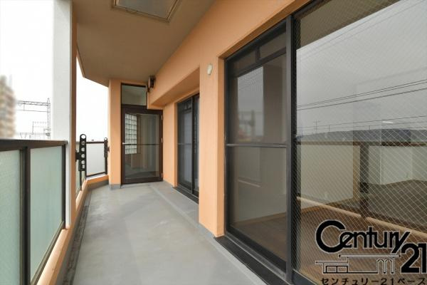 クレール郡山筒井のバルコニー|■現地撮影写真■日当たりのよいバルコニー！洗濯物もよく乾きます！