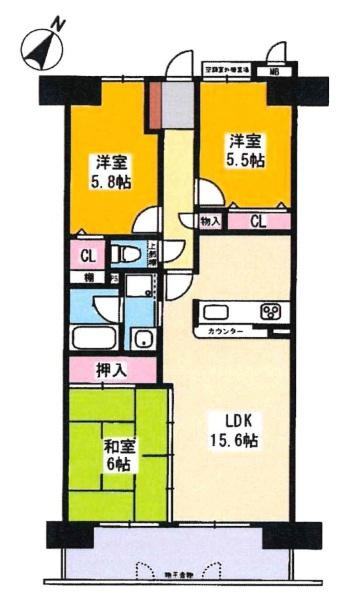 ダイアパレス岡崎南公園の間取り|間取り図です