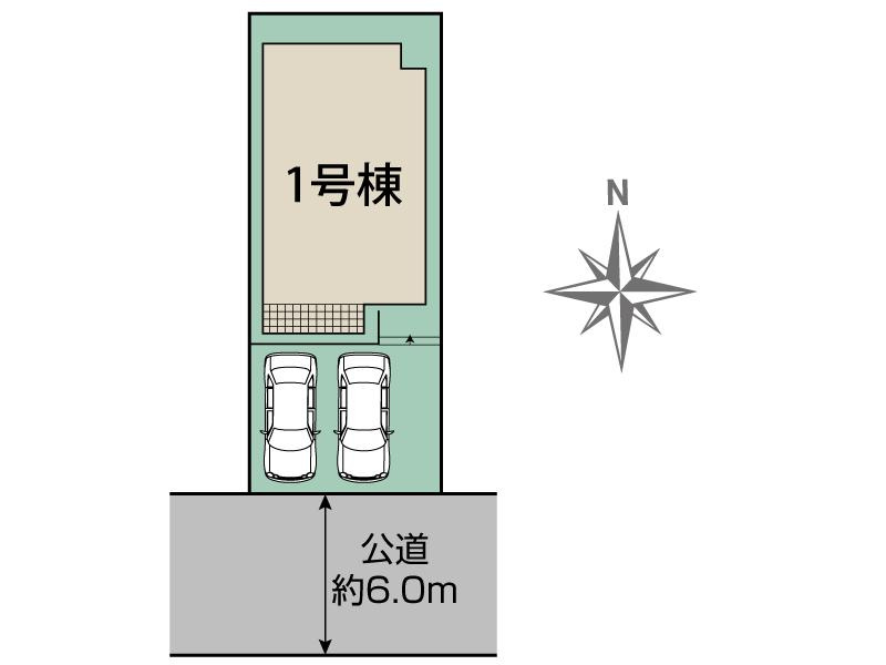 半田市大池町2丁目71-1『仲介手数料無料』新築戸建ての区画図