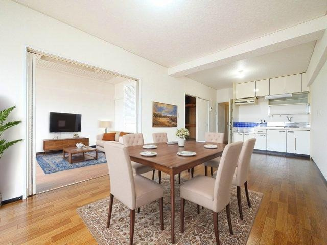 奈良パークハイツの居間・リビング|CGで家具等を配置したもので家具等は含まれません