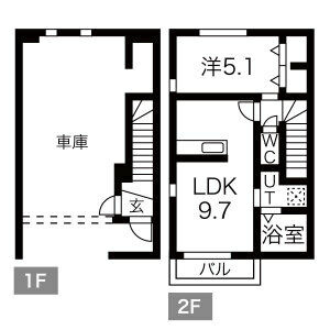 立川市一番町２丁目の倉庫の間取り