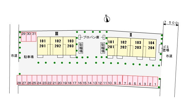 アヴニールⅡの区画図