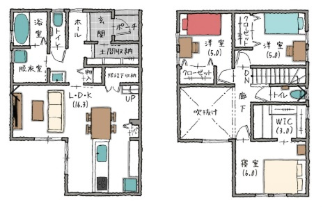 【間取り】 | 東須恵（黒石）建売住宅１