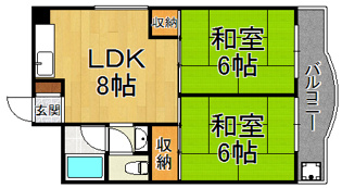 TO-HO-マンション第2　（旧）東宝第二マンションの間取り