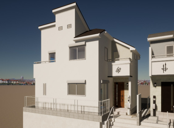 東永谷３丁目新築戸建の外観パース