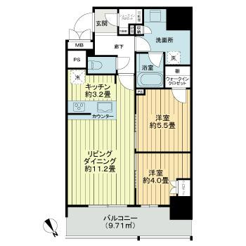 ザ・サーパスタワー新潟万代シティの間取り