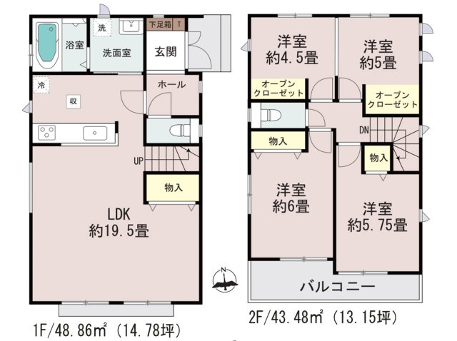春日井市妙慶町2期(全3棟)の間取り