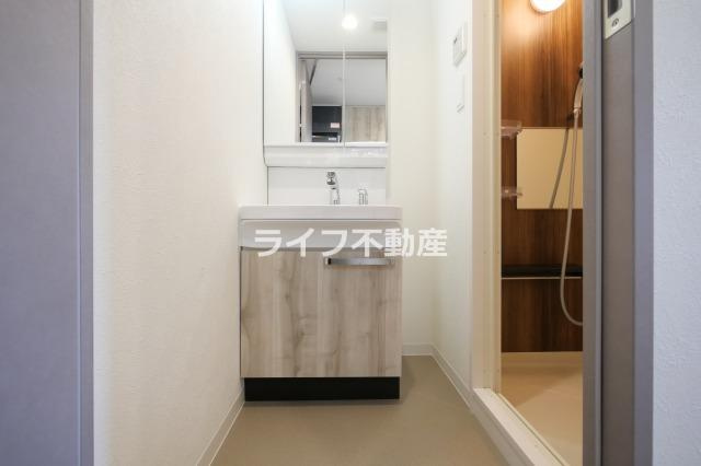 プレサンスOSAKA東成中本ハーヴィルの洗面所|使いやすい洗面所です