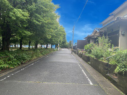 西賀茂榿ノ木町 土地の前面道路含む現地写真