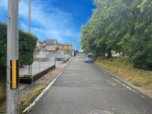 西賀茂榿ノ木町 土地の前面道路含む現地写真