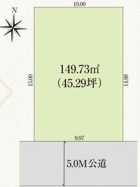 【新築戸建】　いわき市内郷高坂町2期の区画図|区画図です。ご参照下さい。