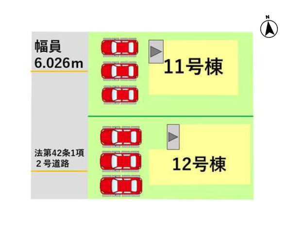 菊池郡菊陽町大字久保田第5-2棟（12号棟）　の区画図|配置図（12号棟）