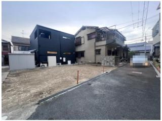 売土地　大東市中楠の里町（建築条件なし）の前面道路含む現地写真