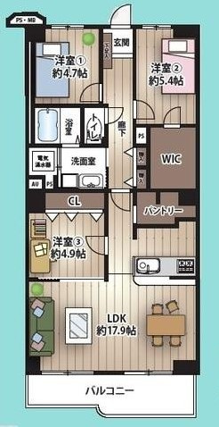 【間取り】 | 浜甲子園グリーンマンション