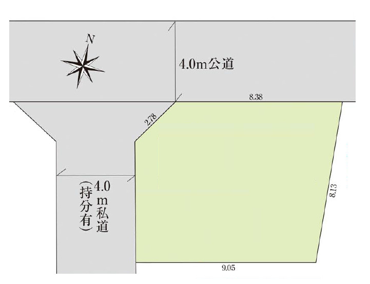 和光市南1丁目　角地×車庫付　省エネ耐震住宅の区画図