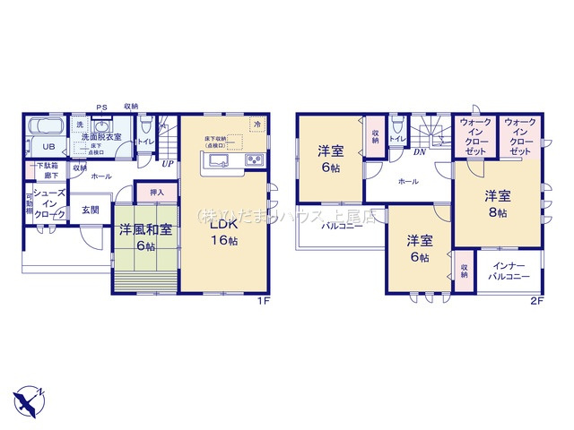 鴻巣市新井　第4　新築戸建　リーブルガーデン02の間取り