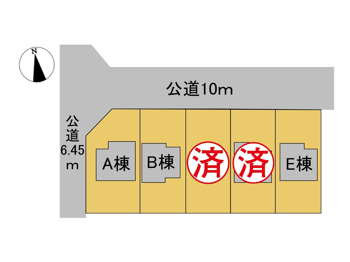 新築戸建　安八郡神戸　全5区画分譲の区画図|■区画図
■YAMADA電機の　ヤマダ不動産　株式会社リライフ　
いつでもお問合わせ下さい。