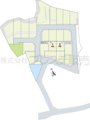 【区画図】 | 奈良市赤膚町の新築一戸建 全２区画 | 全体区画図