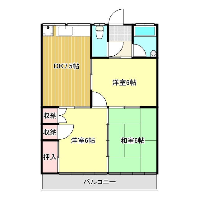 リバーハイツの間取り