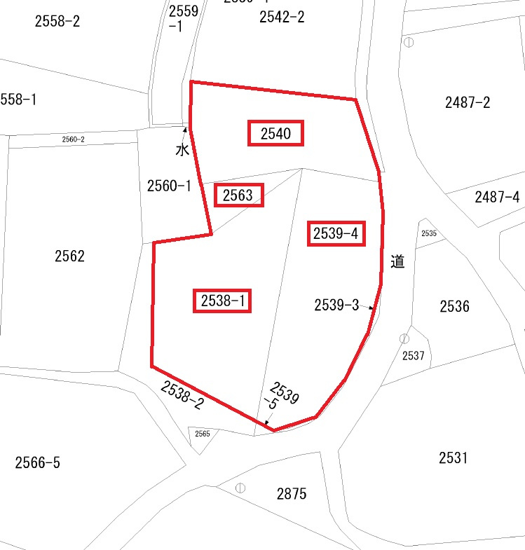 金光町佐方売地の土地図