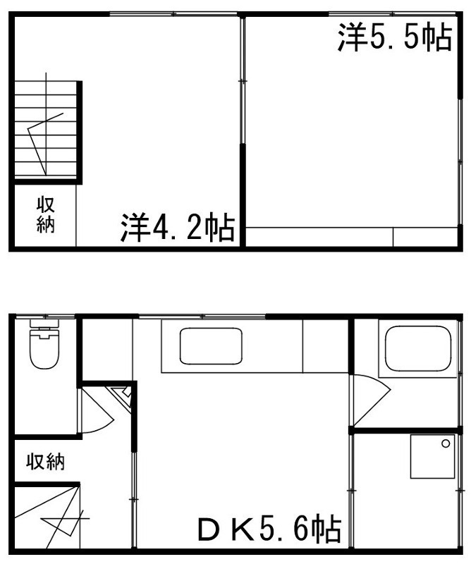 千代田公園前貸家の間取り