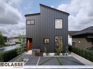 【外観パース】 | 宇治市南陵町1丁目　売土地　建築条件付き | ・参考プラン価格：2310万（別途外構費330万）　　　　
・建物価格は参考価格になります。
（弊社標準建物30坪で計算した価格です）　　　　　　
・参考プラン延床面積：111.77㎡