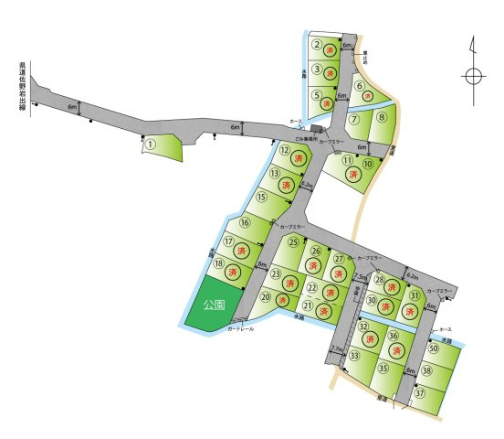 ライフフィールド備前の区画図