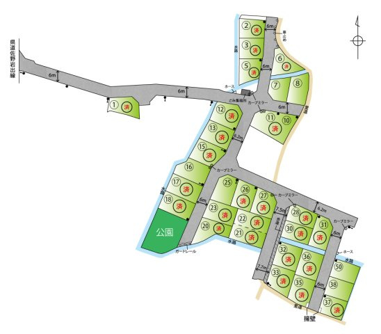 ライフフィールド備前の区画図