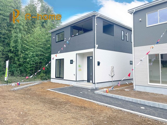 ひたちなか市堀口第2　新築戸建て　2号棟の外観|まもなく完成！実際の室内をご見学いただけます♪