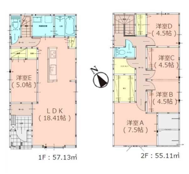 【間取り】 | 春日市白水ヶ丘2丁目3期　3号棟（全3棟）【仲介手数料無料・0円】 | 平日、土日祝日もお好きな日時にご見学可能です。お気軽にお問合せ下さい。