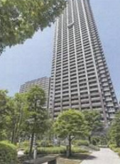晴海アイランドトリトンスクエアビュータワー2号棟の外観