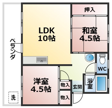 オアシス天領の間取り|※他号室の写真となります。