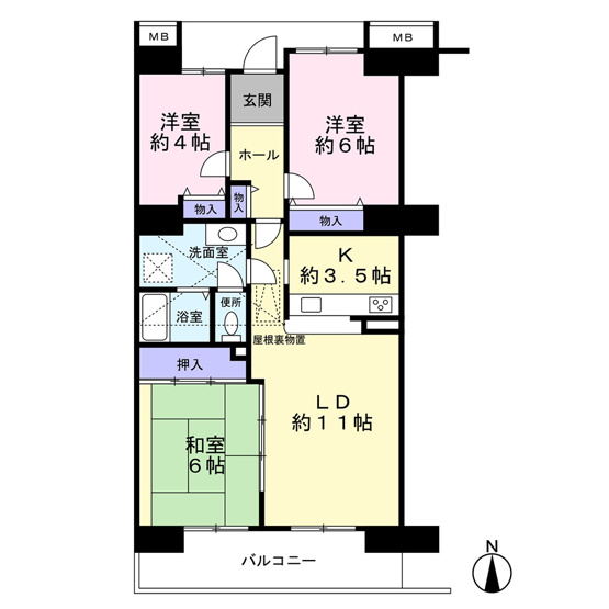 【間取り】 | アクシス光ケ丘1号棟