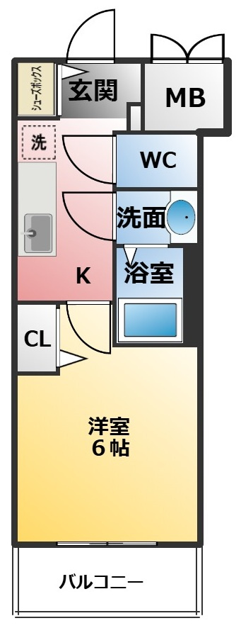 メイクスアート上前津Ⅵの間取り