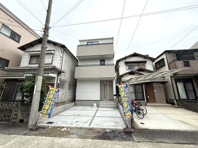 上野芝向ヶ丘2丁新築の前面道路含む現地写真