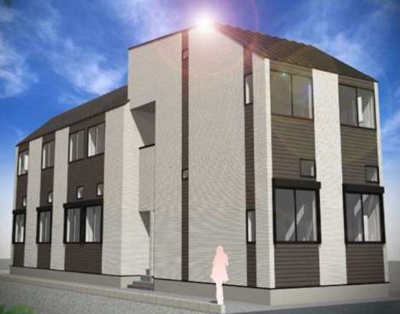 【外観】 | ホワイトアイランド | 完成予想パース