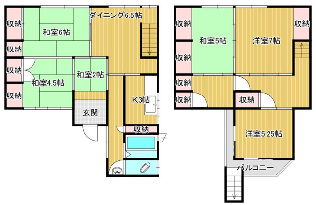 【間取り】 | 五條市岡口1丁目　中古戸建 | ◆吉野川まで徒歩圏内で川遊びも楽しめます♪　吉野川祭りでは夜店が出たり花火で夏の夜空が彩られます♪