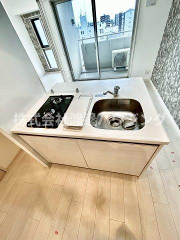 SOAR ESAKA EASTのキッチン|縦型2口ガスコンロ