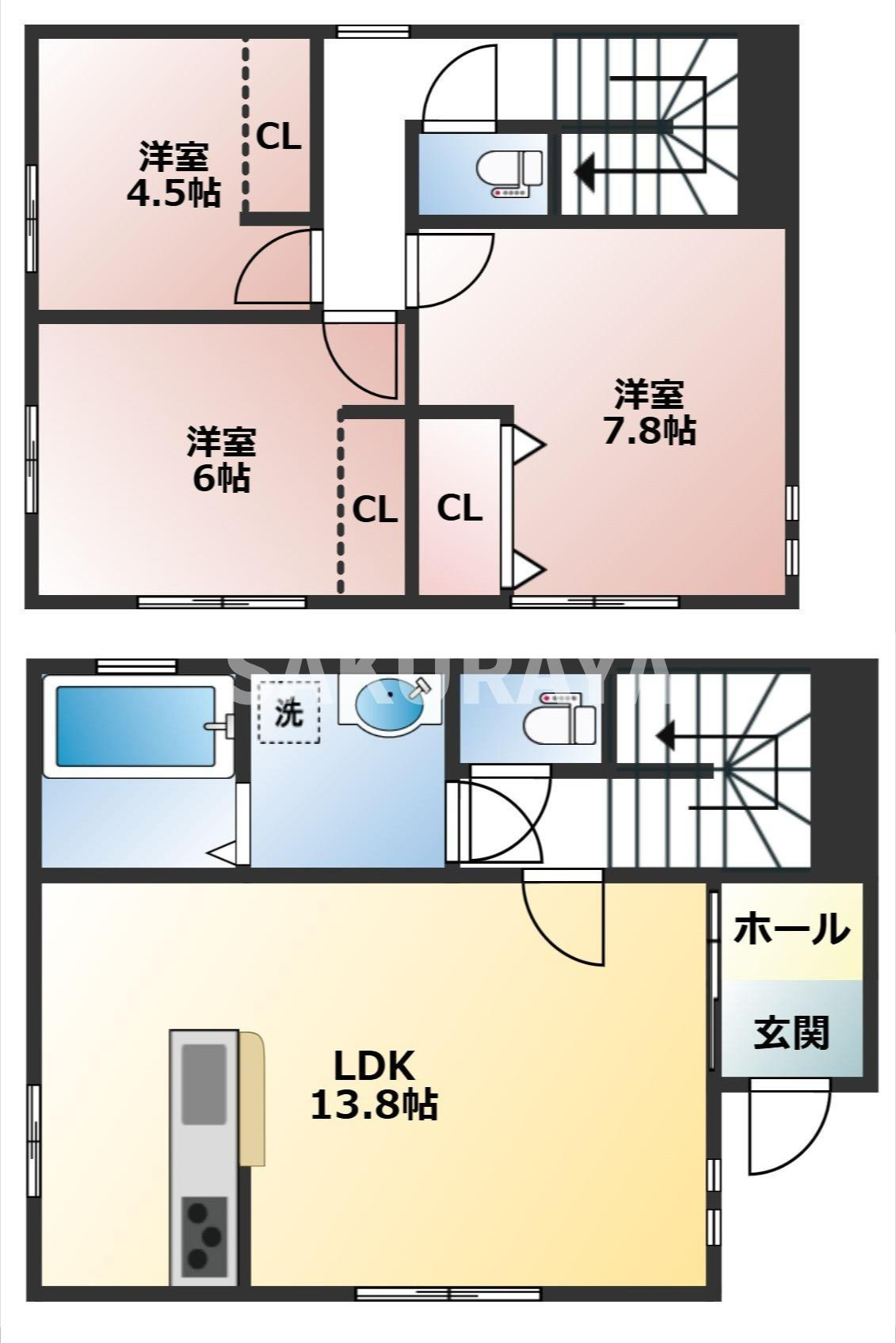 ベルメゾンⅢの間取り