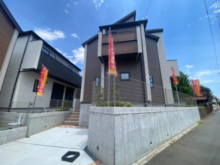 祝：成約済み　八王子市　散田町４丁目　新築戸建ての外観|～仲介手数料無料☆八王子ひなた不動産～八王子市散田町　新築戸建て