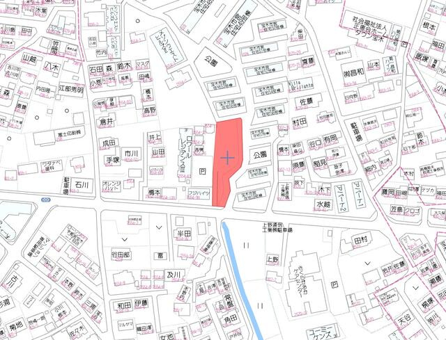 宇都宮市宝木町2丁目　1043.21㎡　売地の地図