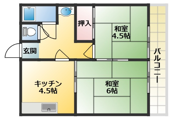 【間取り】 | ヴェール美園