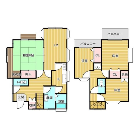 【４月中旬リフォーム完成物件!!】つくばみらい市谷井田の間取り