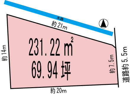 各務原市那加信長町2丁目の土地図