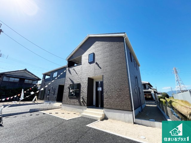 野洲市六条　第1期　新築一戸建ての外観|安心の10年保証！外観を美しく保ち、雨水で汚れを落とします！気になることがありましたら、お気軽にお問い合わせください！