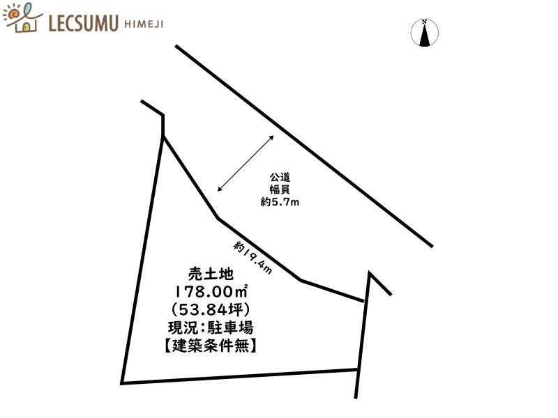 姫路市砥堀／売土地の土地図