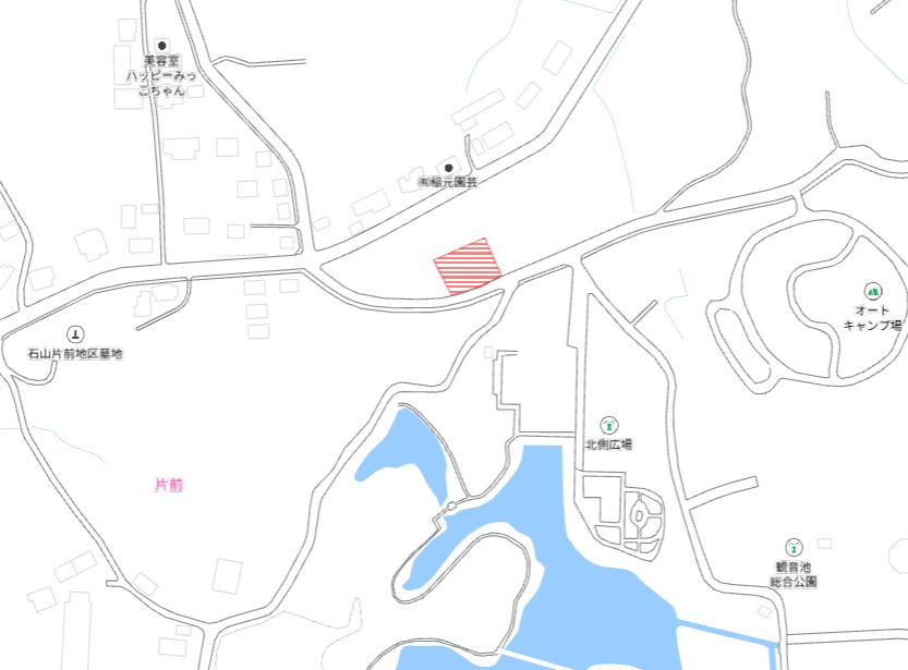 都城市高城町石山の売地の土地図