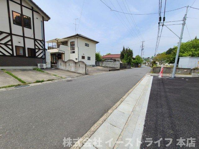 【新築戸建】　いわき市後田町第3　ラスト1棟の前面道路含む現地写真|南西側5.38ｍ公道