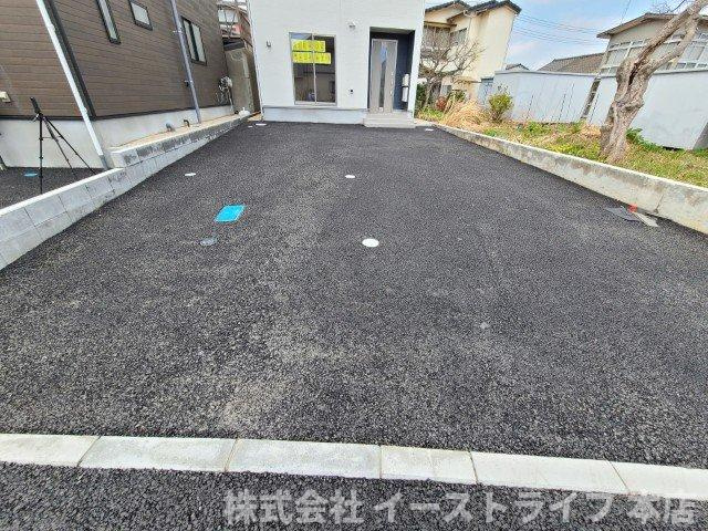 【新築戸建】　いわき市四倉町第16　ラスト1棟　価格変更！の駐車場|2号棟写真　カースペースです　3台駐車可能（車種による）