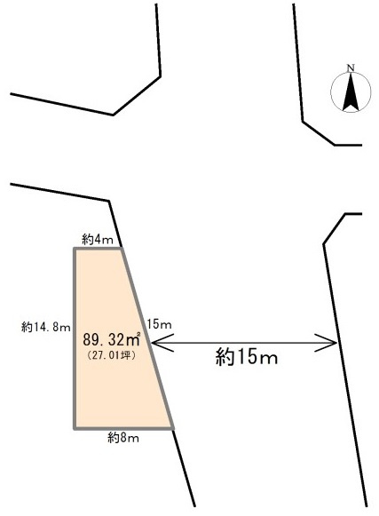 東松山市毛塚  土地27坪の土地図